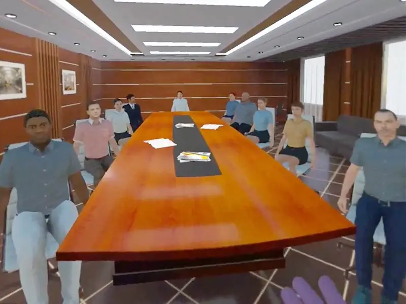 VR Therapie Ängste- VR Szenario Seminarraum: Vortrag mit Publikum