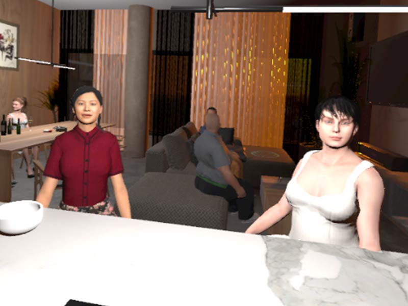 VR Scenario private party screen