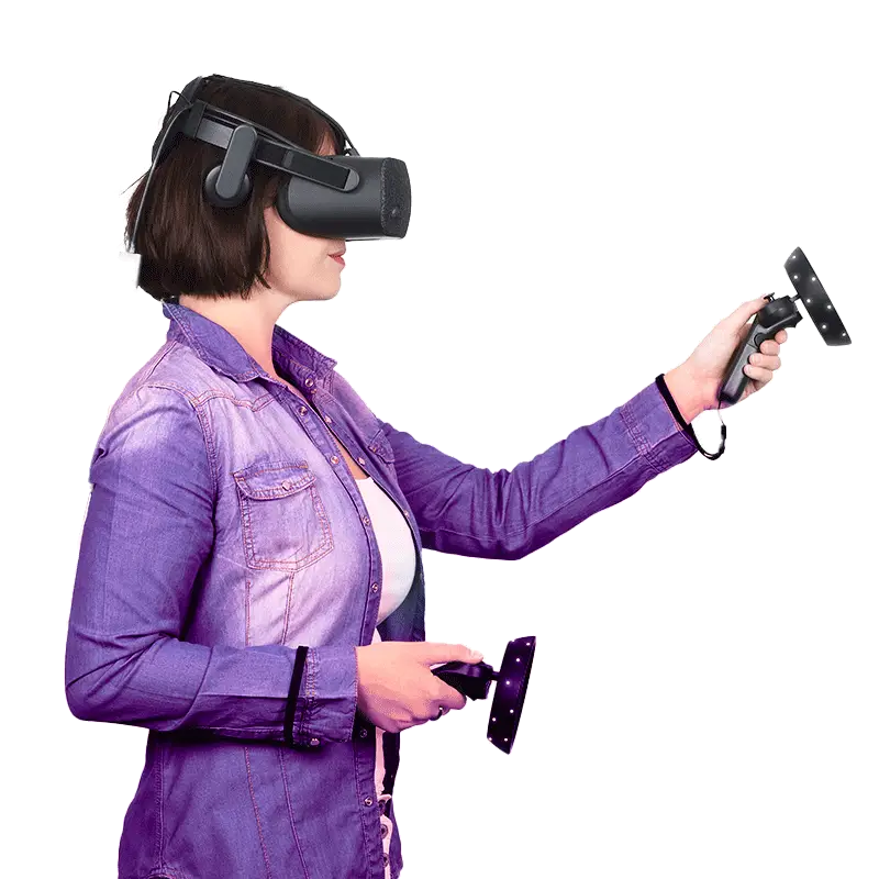 Produktmodel mit VR Brille, VR Therapie Depression behandeln