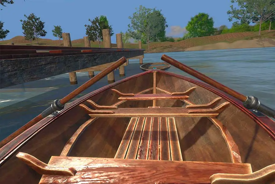 VR Therapie bei Depression: Park Szenario - Ruderboot