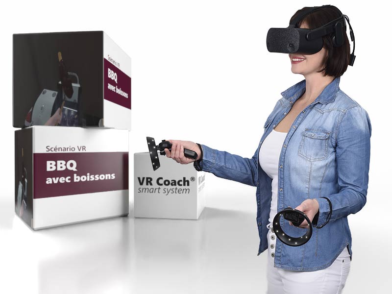 VR Therapie Süchte - Szenario Grillen mit Drinks