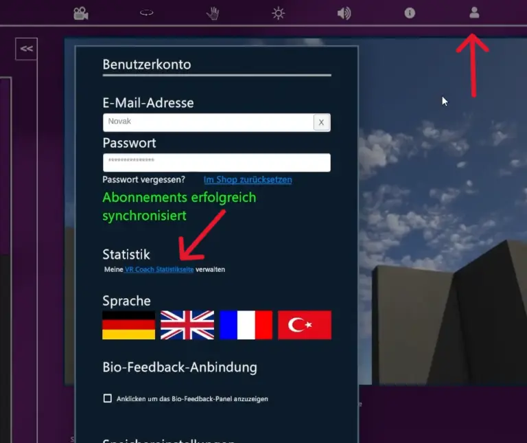 Screenshot: Statistikseite
