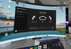 Screenshot Klick auf SteamVR starten