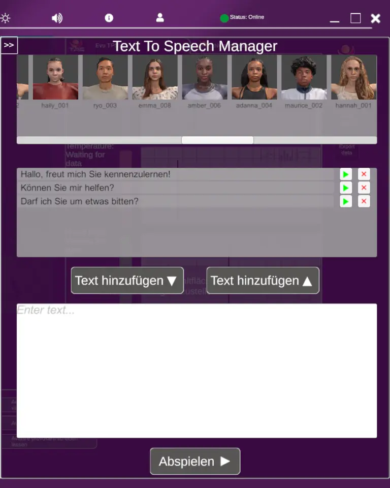 TTS-Text hinzugefügt-Screenshot