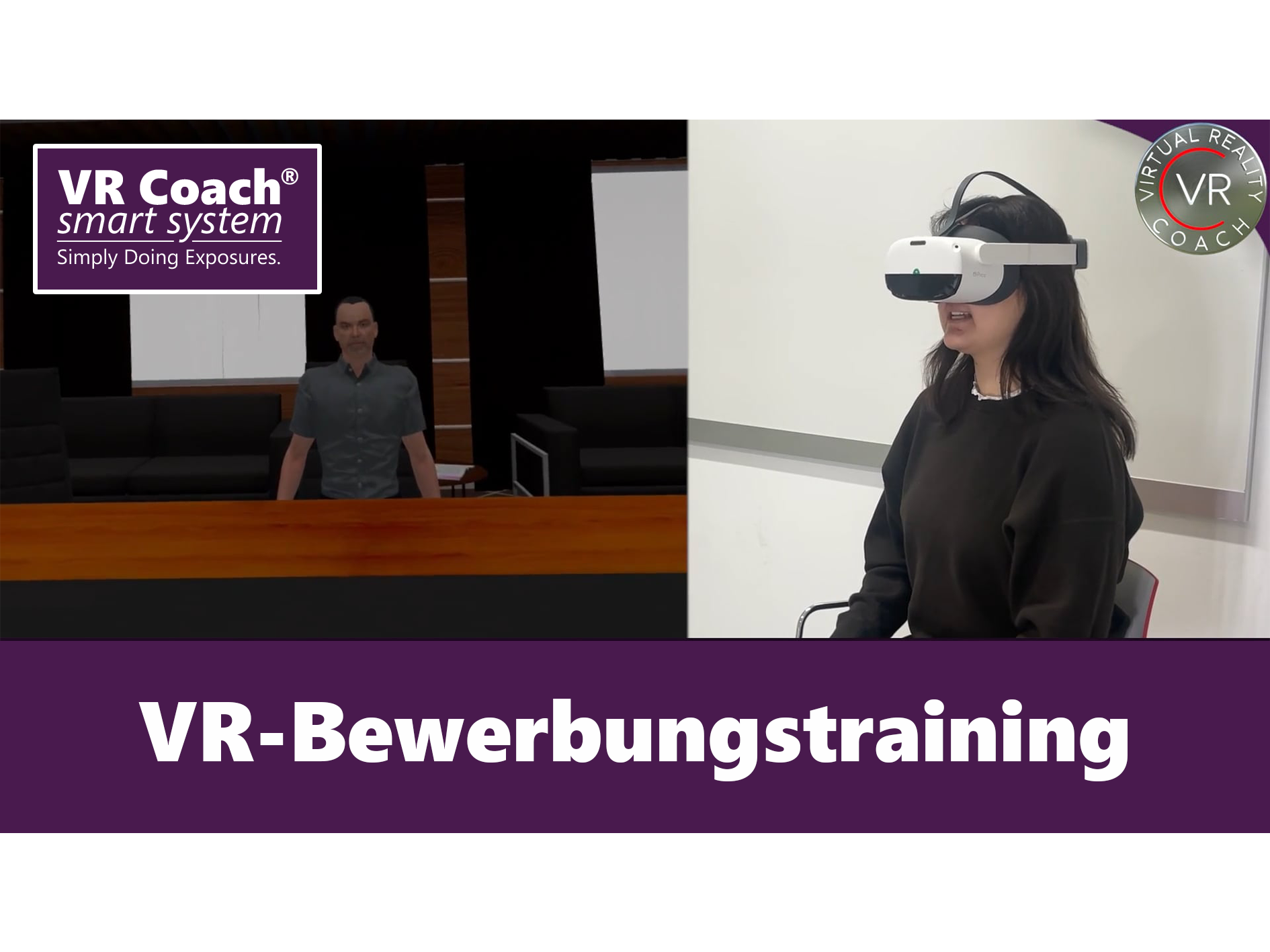 VR Bewerbungstraining mit VR Coach Self Care System - Beitragsbild