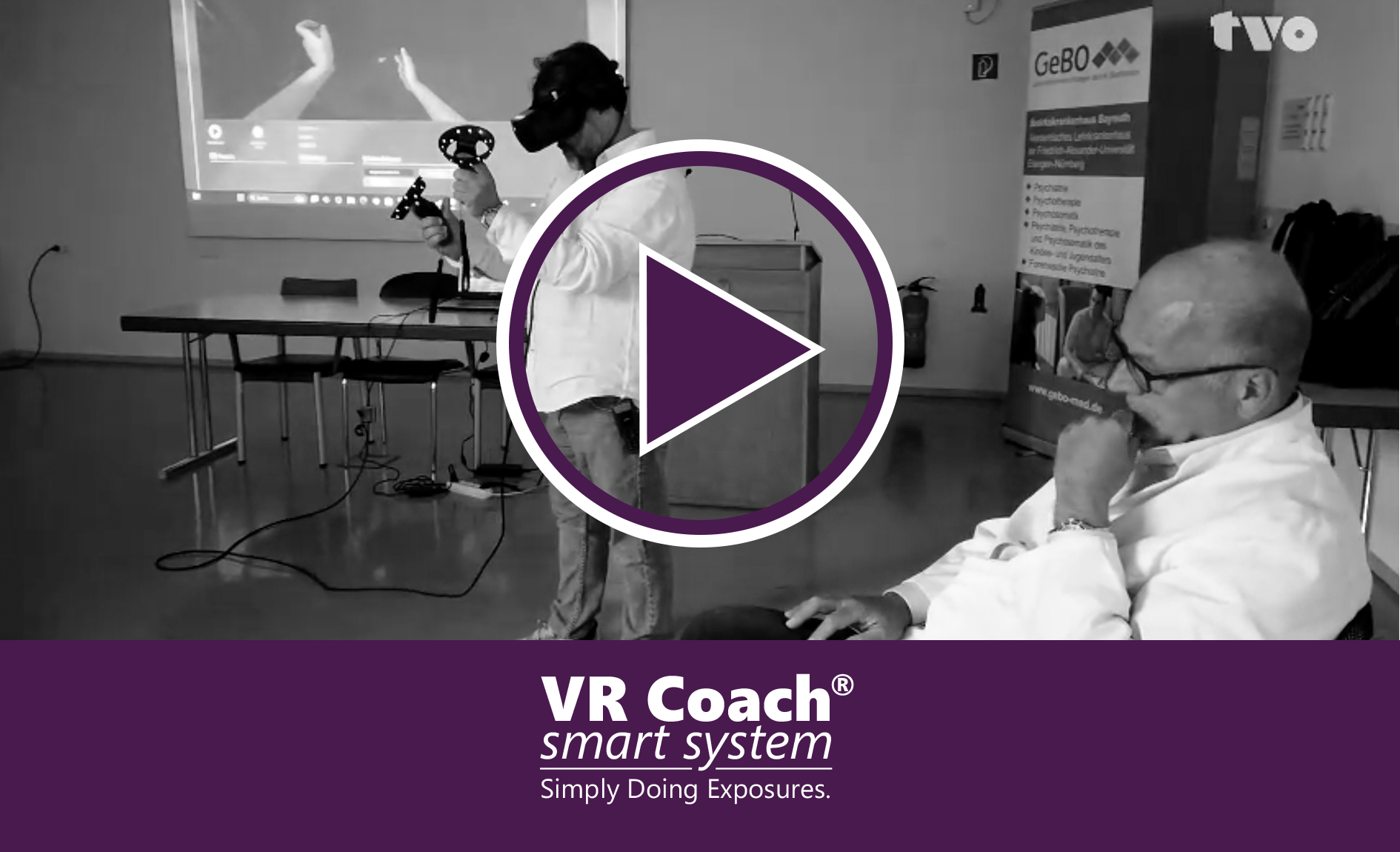 Overlay Bild für TV Beitrag über VR Therapie bei Suchtpatienten in Bayreuth