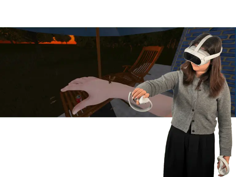 Wespe Szenario, VR Therapie mit VR Coach smartsystem für Ängste/Phobien, Wespenphobie