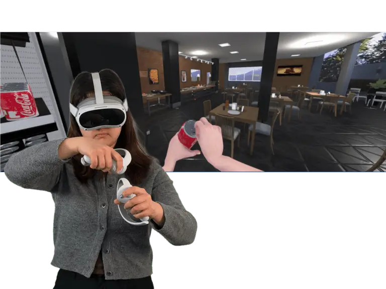Essstörungen Szenario, VR Therapie mit VR Coach smartsystem, Cola Dose öffnen