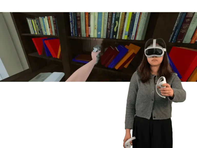 Ordnungszwang Szenario, VR Therapie mit VR Coach smartsystem für Zwänge/Compulsions, Buch einordnen