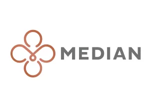 Logo der Klinikgruppe MEDIAN, Deutschland - Partner für VR-Therapie (verwendet unsere VR Software für Expositionstherapie)