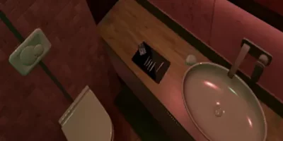 VR Therapie bei Sucht: Nachtclub Toilette